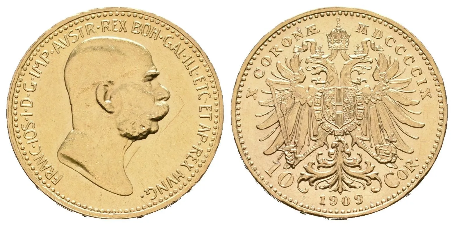 10 Koruna 1909, typ Marschall