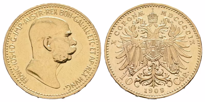 10 Koruna 1909, typ Marschall