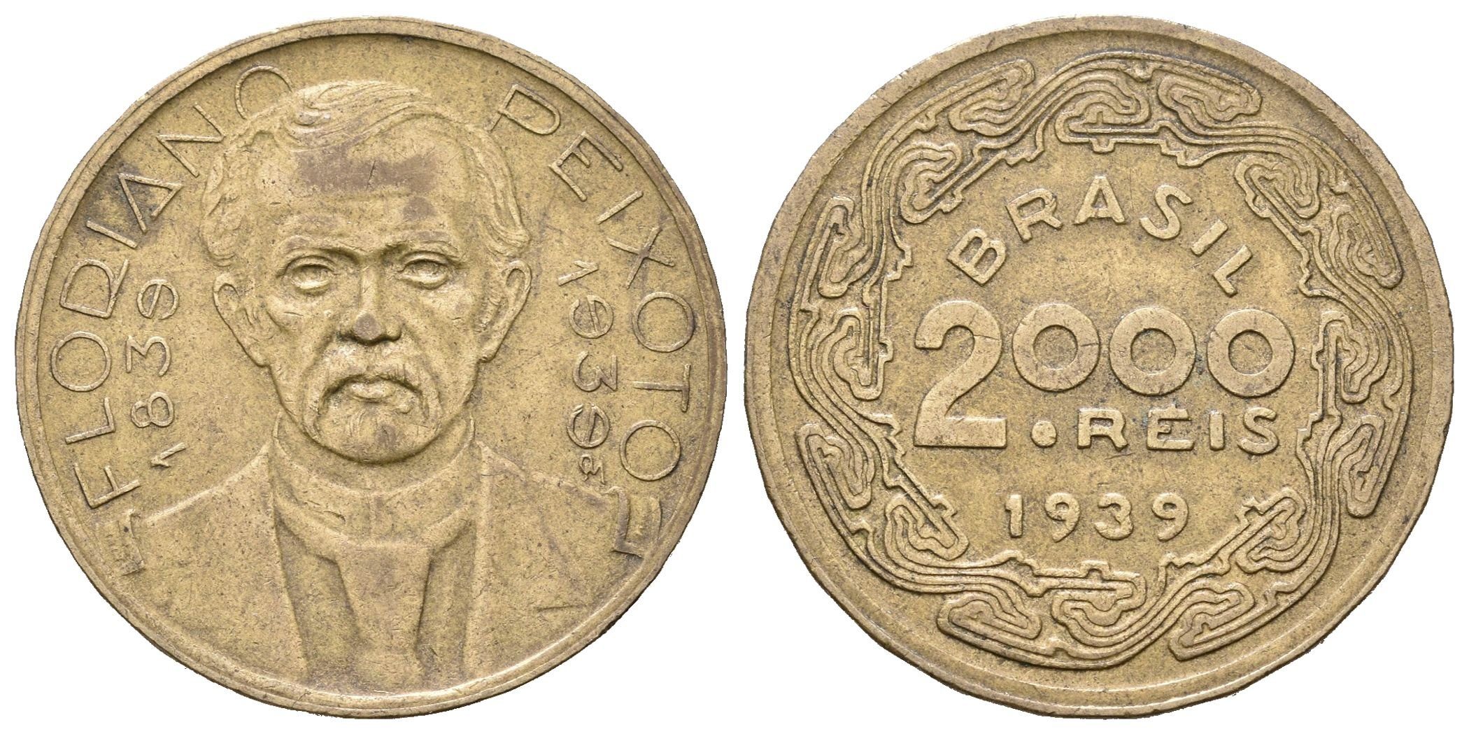 Brazílie, 2000 Reis 1939