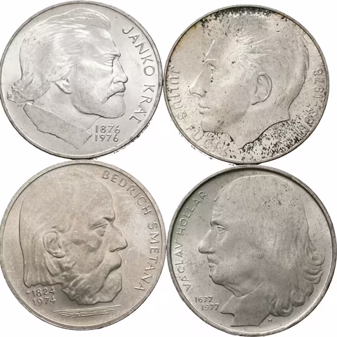 Soubor mincí 100 Kčs 1974 - Bedřich Smetana, 1976 - Král,