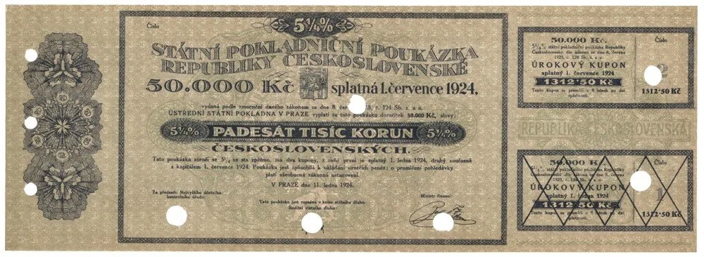 Státní pokladniční poukázky, 1919 - 1939 — 1