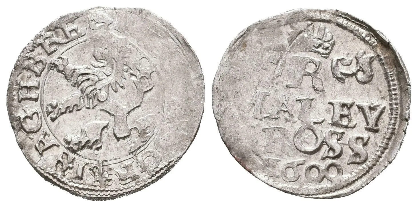 Malý groš 1600, Praha-Erckerová, HN.38b (opis 7b), pěkná zachovalost, zbytky lesku, — 1