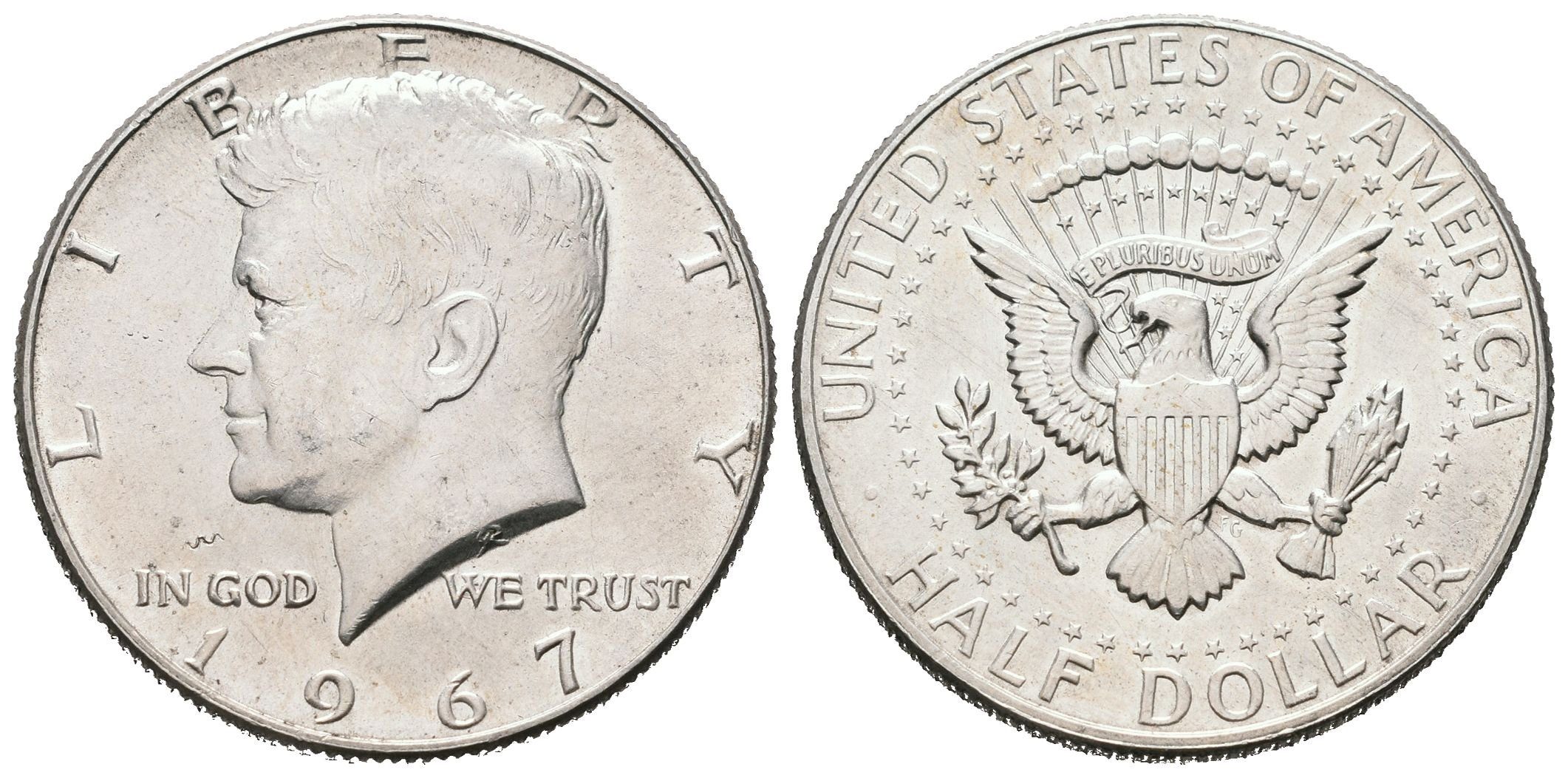 USA, 1/2 Dollar 1967 - J. F. Kennedy