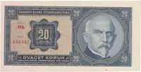 20 Koruna 1926, série Hh, 2 čísla za sebou, Hej.21c2 - fotografie 3
