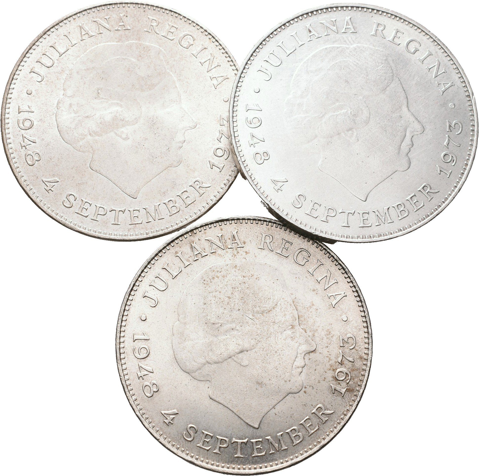 Nizozemí, 10 Gulden 1973 - K 25. výročí vlády
