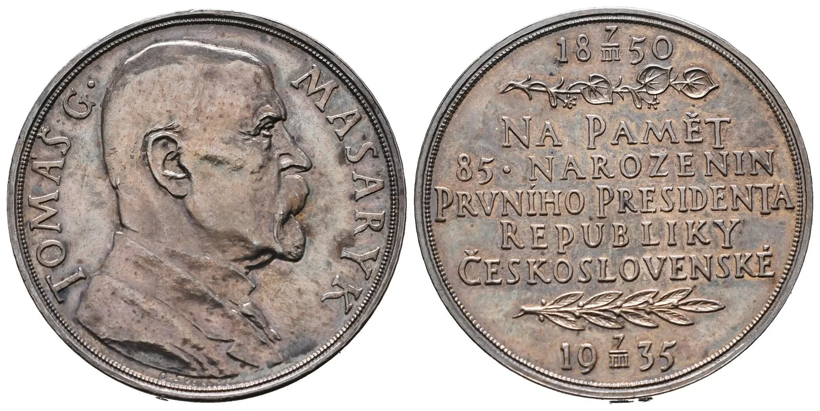 Španiel Otakar -  85. narozeniny TGM, 32 mm