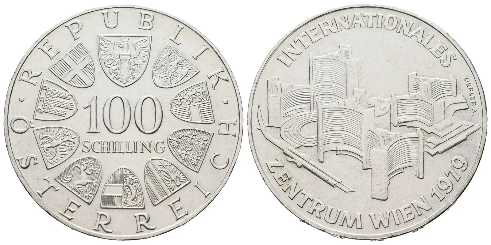Rakousko, 100 Schilling 1979 - Mezinárodní centrum