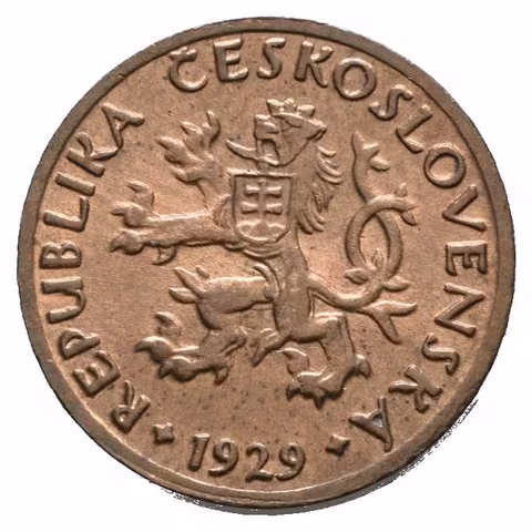 5 Haléř 1929, luxusní zachovalost, lesk