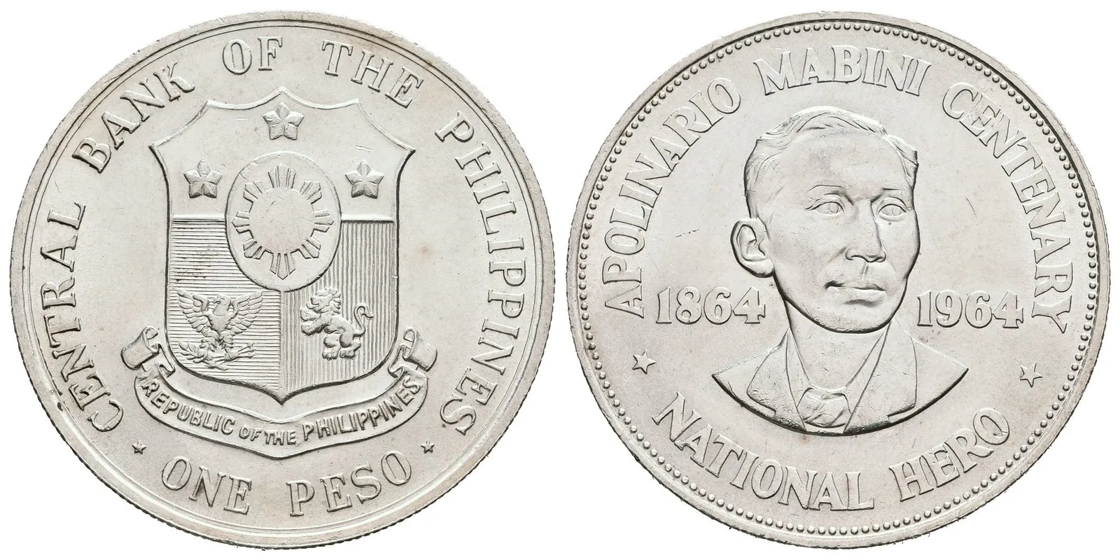 Peso 1964 - Apolinario Mabini, KM.194, ražební lesk — 1