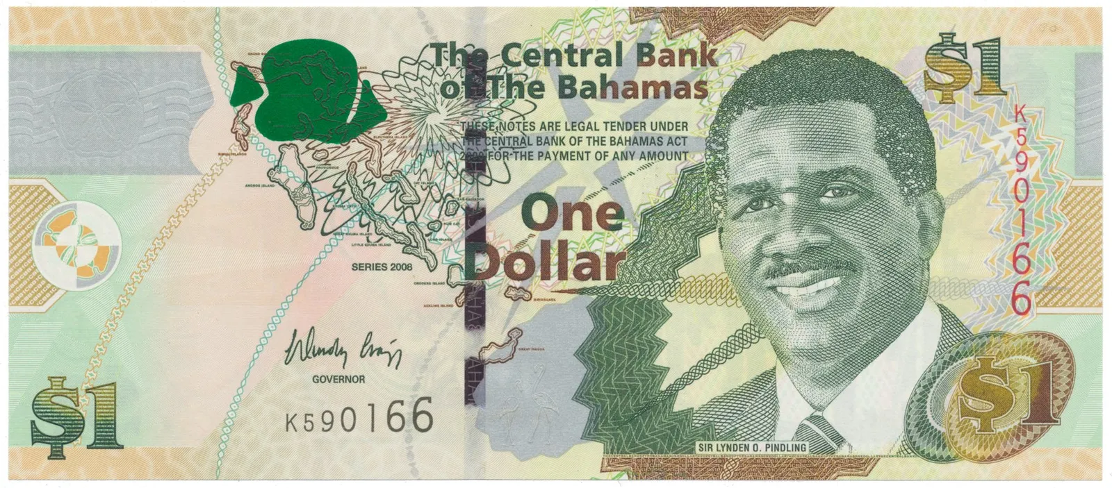 Bahamy, 1 Dollar 2008, P.71