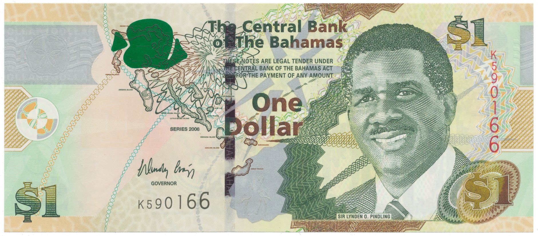 Bahamy, 1 Dollar 2008, P.71