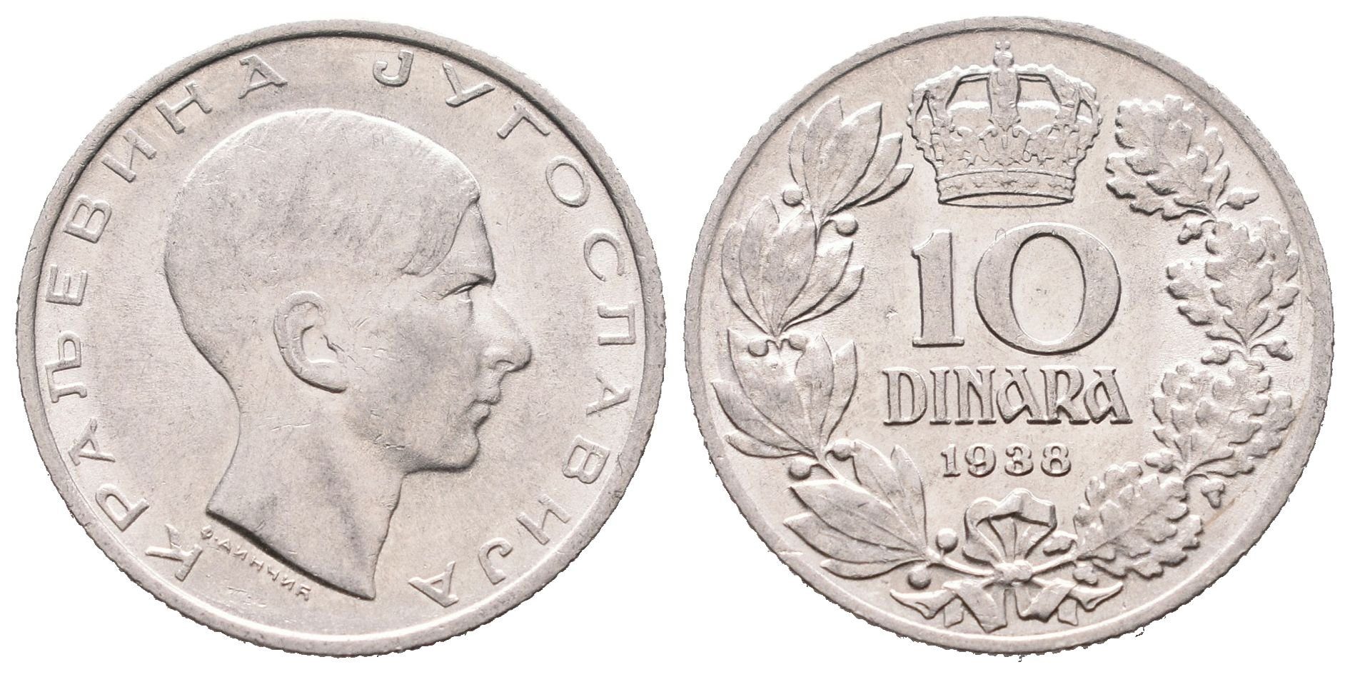 Jugoslávie, 10 Dinar 1938