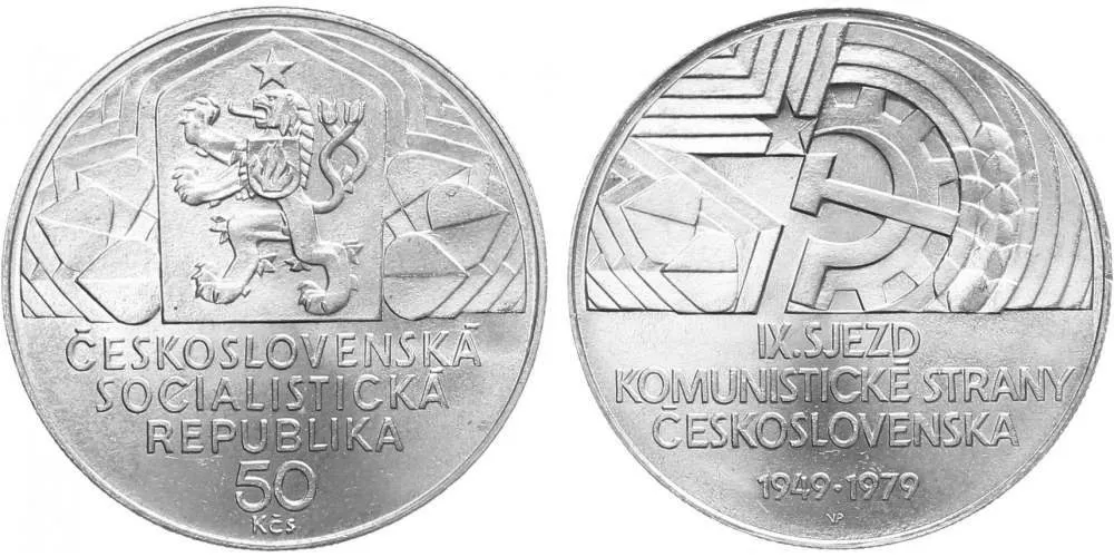 50 Kčs 1979 - IX. sjezd KSČ