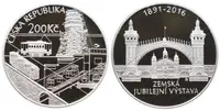 200 Kč 2016 - Zemská jubilejní výstava v Praze, PROOF