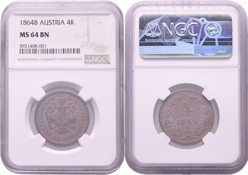 4 Krejcar 1864 B