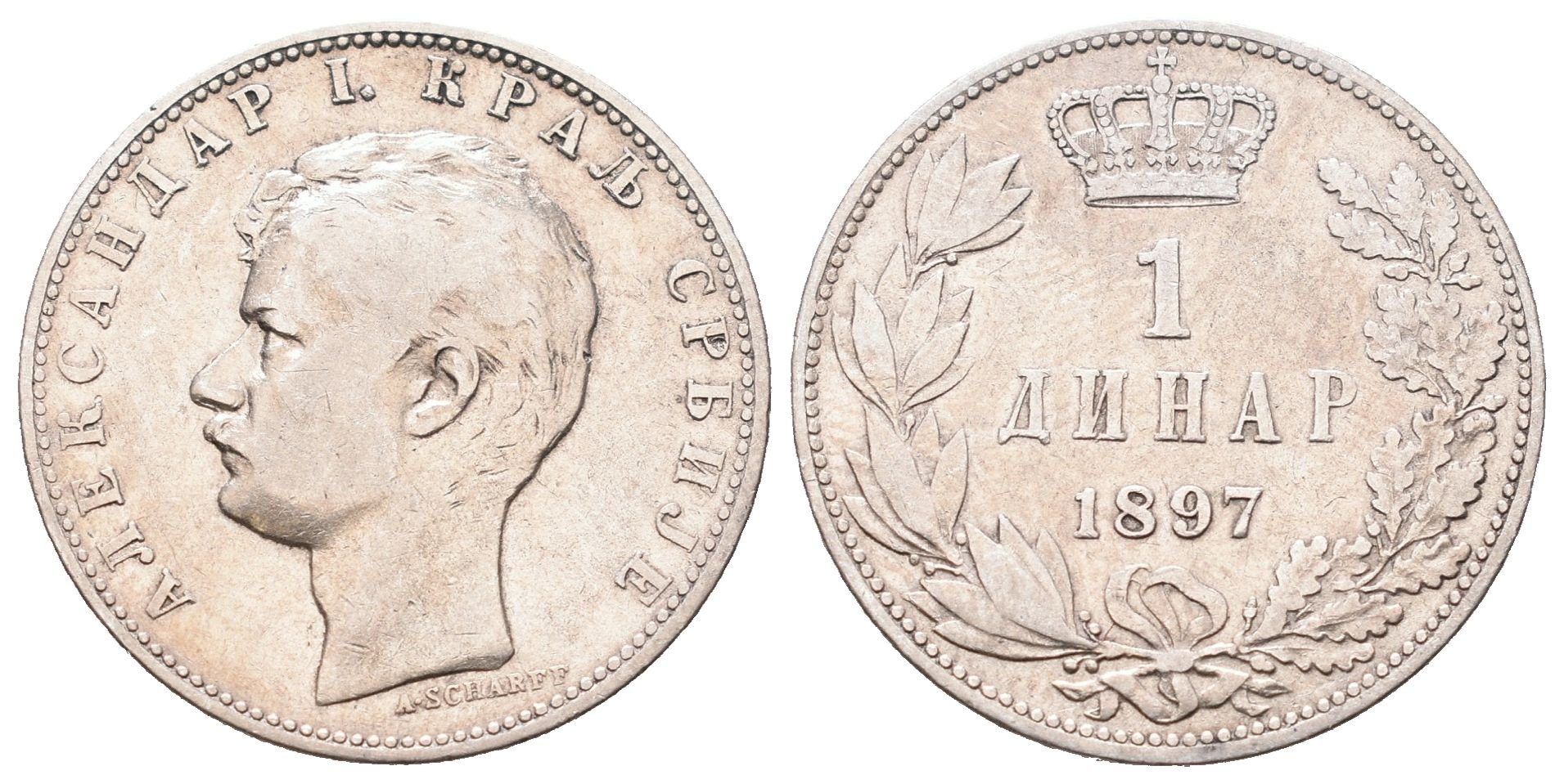 Srbsko, 1 Dinar 1897
