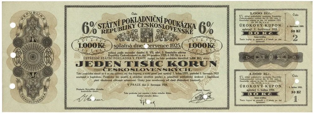 Státní pokladniční poukázky, 1919 - 1939 — 1