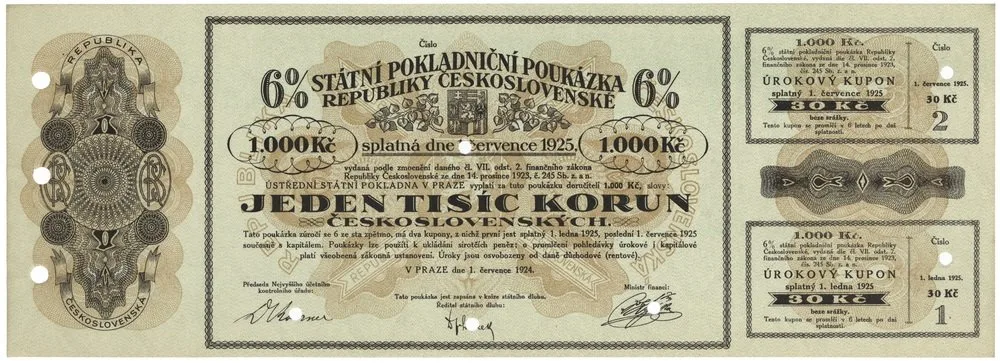 Státní pokladniční poukázky, 1919 - 1939 — 1