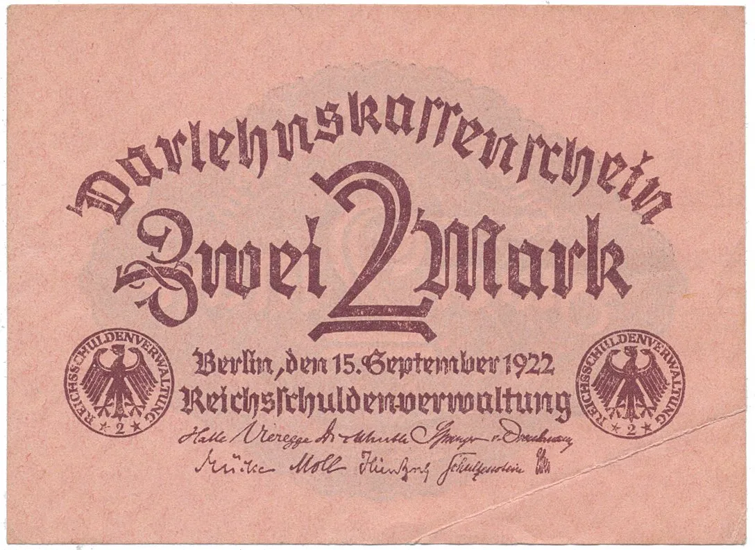 Německo, 2 Mark 1922, Ro.74