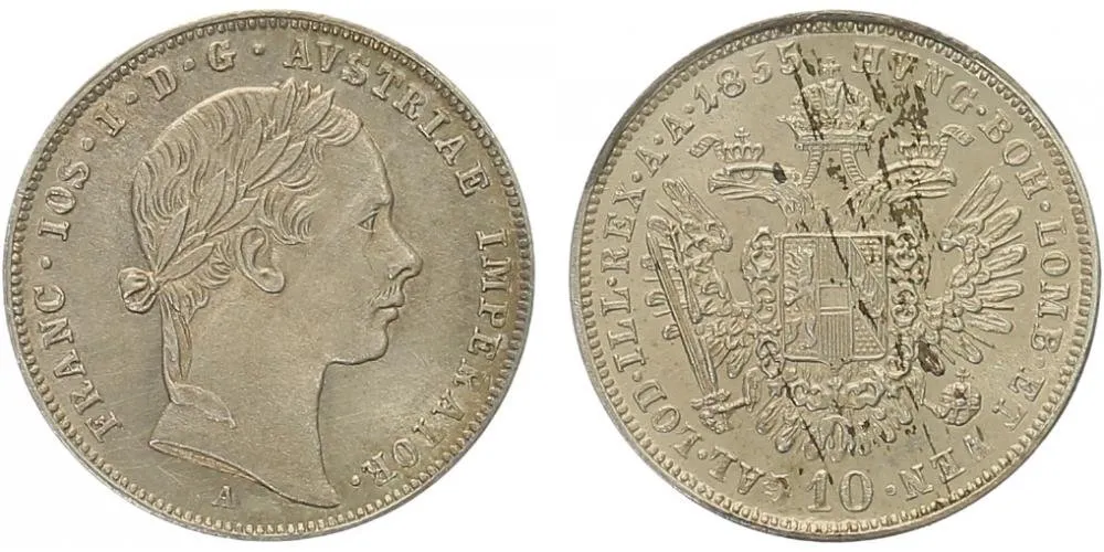 Konvenční měna, 1848 - 1857 — 1