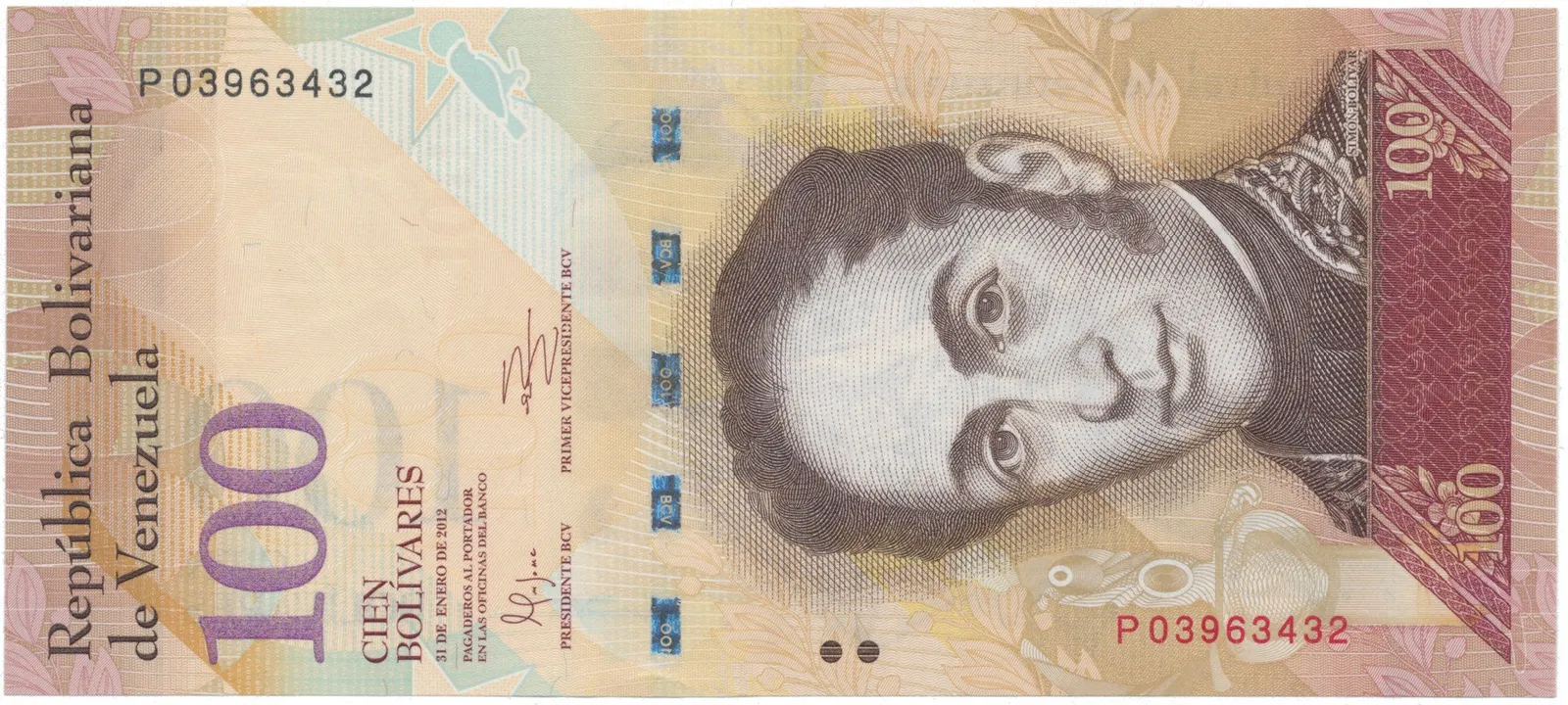 Venezuela, 100 Bolivares 2012, P.93e