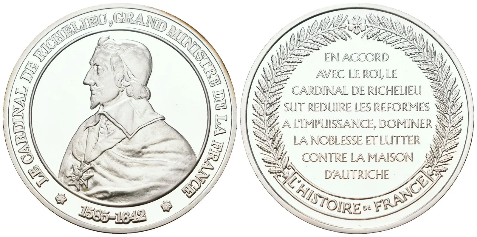 Francie - AR Medaile b.l. - Cardinal de Richelieu