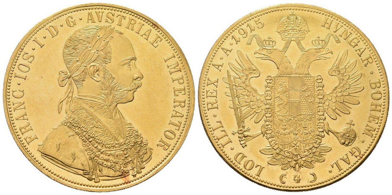 4 Dukát 1915 - starší novoražba