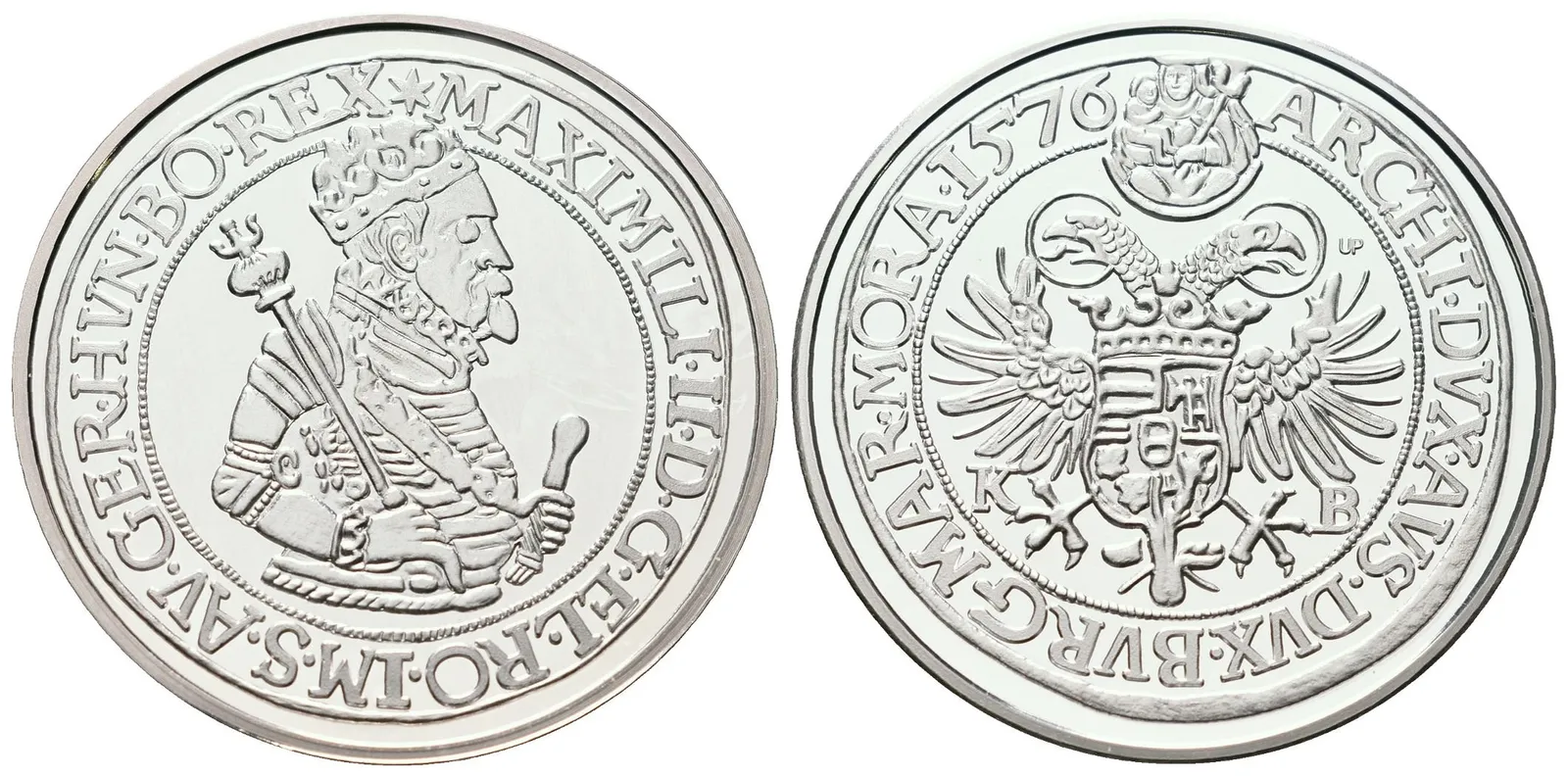 Replika - Historický 1/2 tolar - Maxmiliána II. 1576