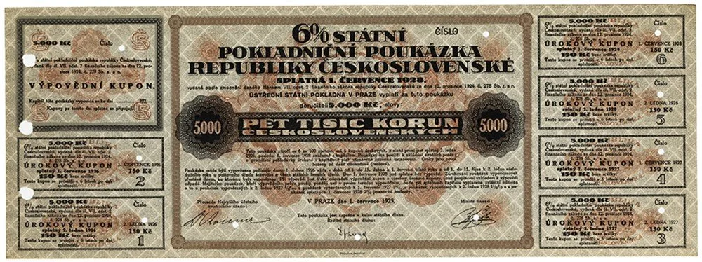 Státní pokladniční poukázky, 1919 - 1939 — 1