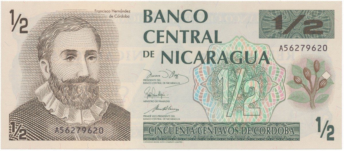 Nikaragua, 1/2 Cordoba (1991), P.171