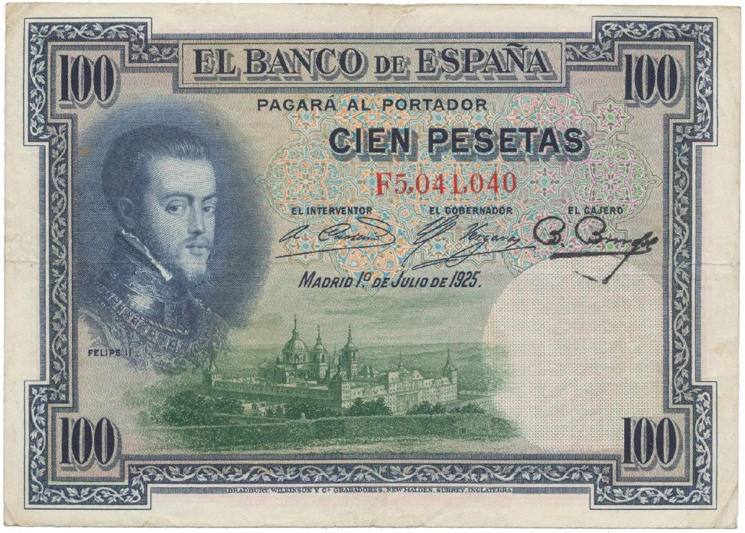 Španělsko, 100 Pesetas 1925, P.69c