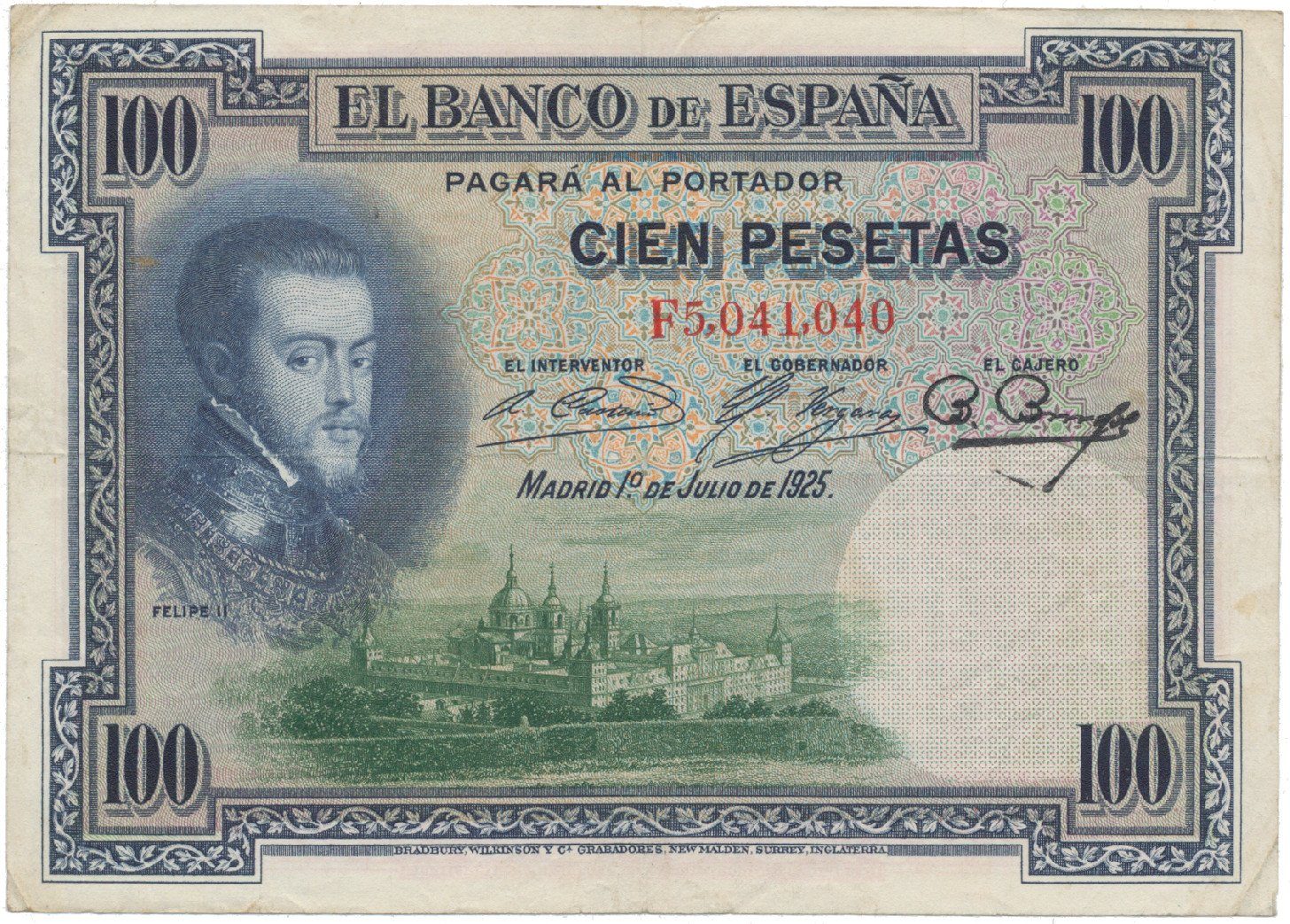 Španělsko, 100 Pesetas 1925, P.69c