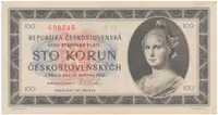 100 Koruna 1945, série A 19, Hej.77a
