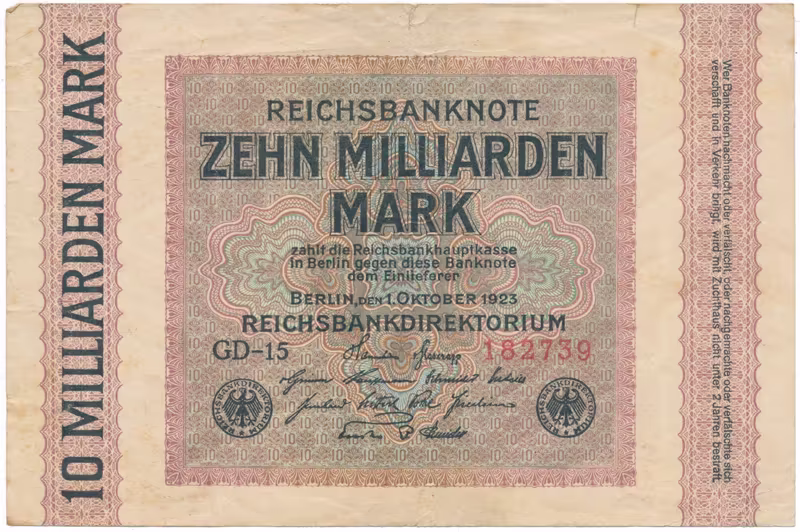 Německo, 10 Milliarden Mark 1923, Ro.114a