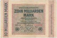 Německo, 10 Milliarden Mark 1923, Ro.114a