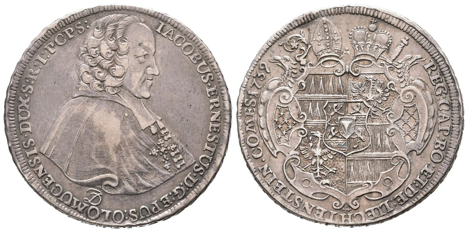 Olomouc - biskupství, Jakub Arnošt Liechtenstein, 1738 - 1745 — 1