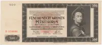 500 Koruna 1942, I. vydání, série D, Hej.35a