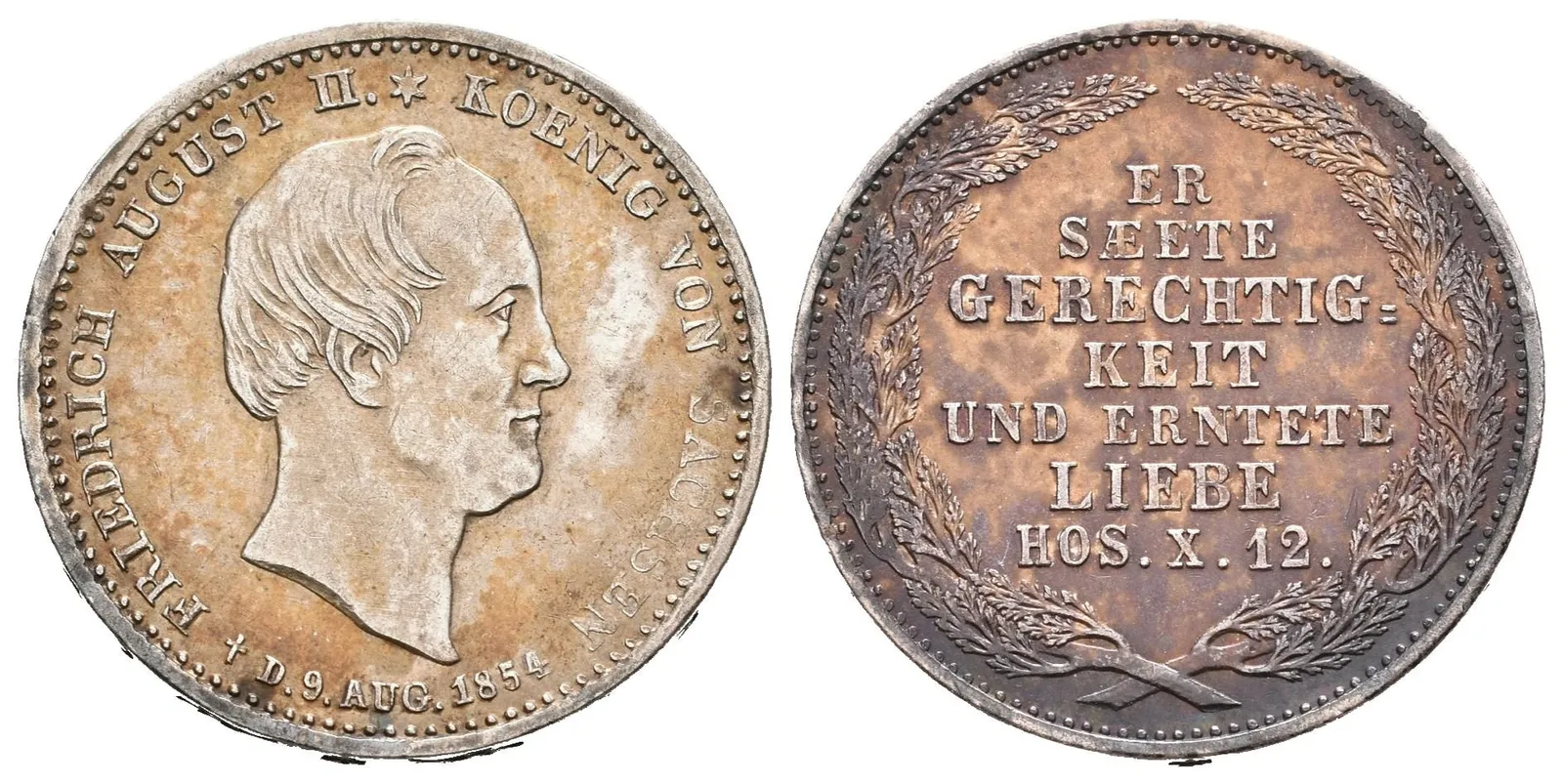 Sasko, 1/6 Tolar 1854 F