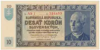 10 Koruna 1939, série Ab 1, SPECIMEN, Hej.49a1.S1