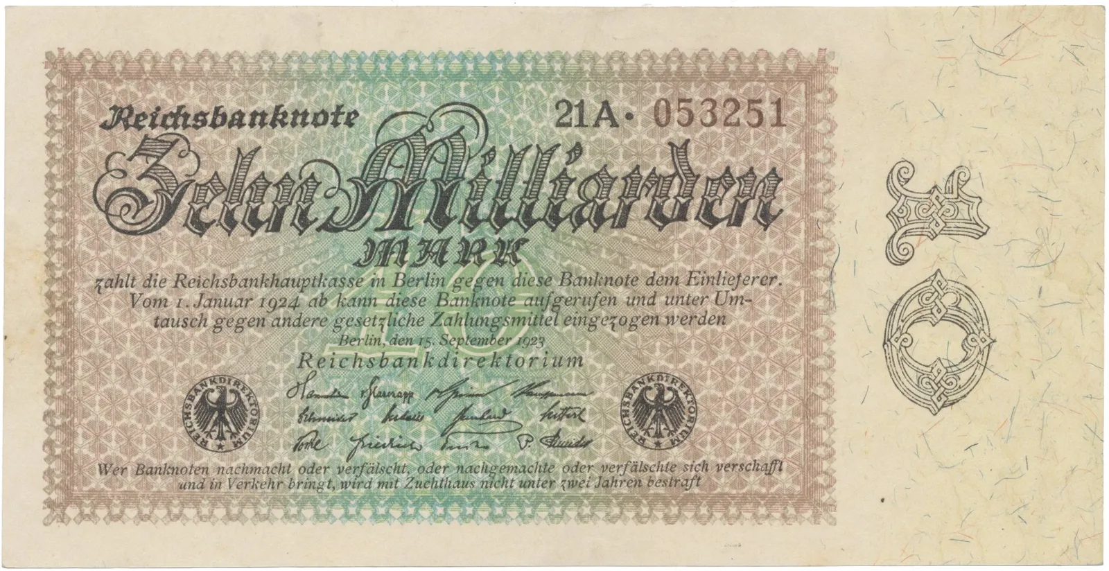 Německo, 10 Milliarden Mark 1923, Ro.113c