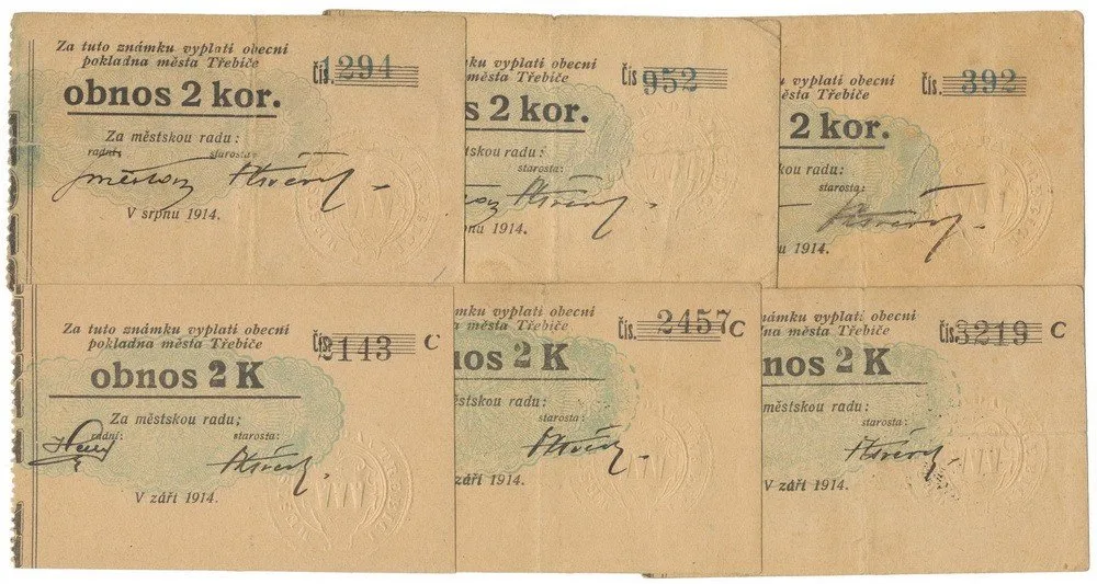 Nouzovky české od roku 1914 — 1