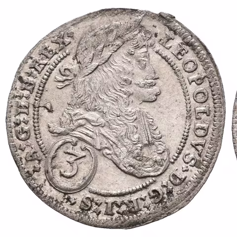 3 Krejcar 1695, Vídeň-Mittermayer, Nech.1976, krásná zachovalost, patina,