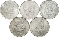 Soubor mincí 100 Kčs 1976 - Janko Král, Kaplan, 1977 - Hollar, — 2