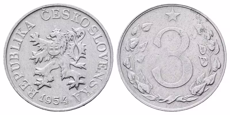 3 Haléř 1954