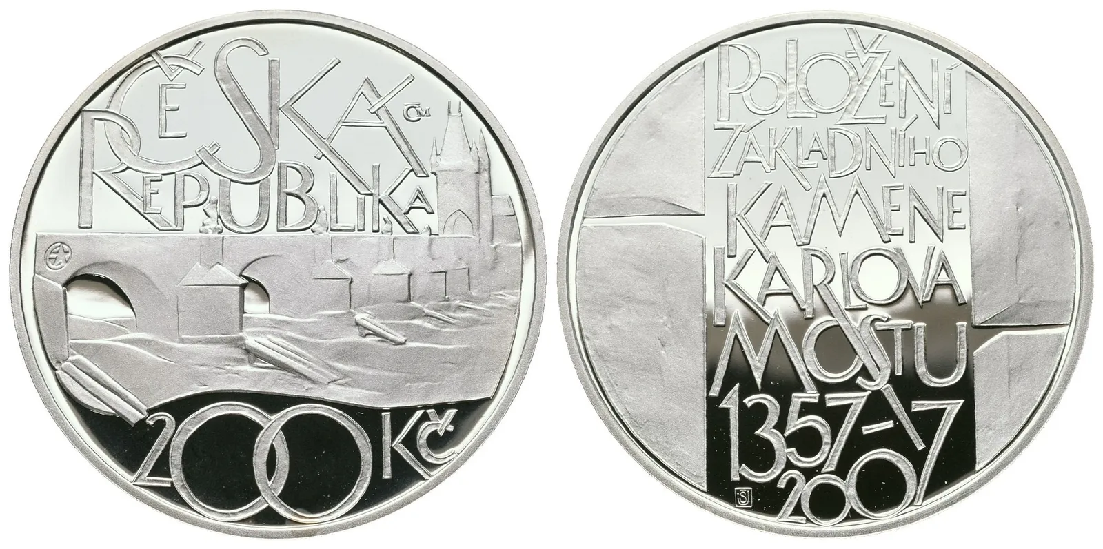 200 Kč 2007 - Karlův most, PROOF