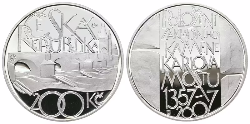 200 Kč 2007 - Karlův most, PROOF