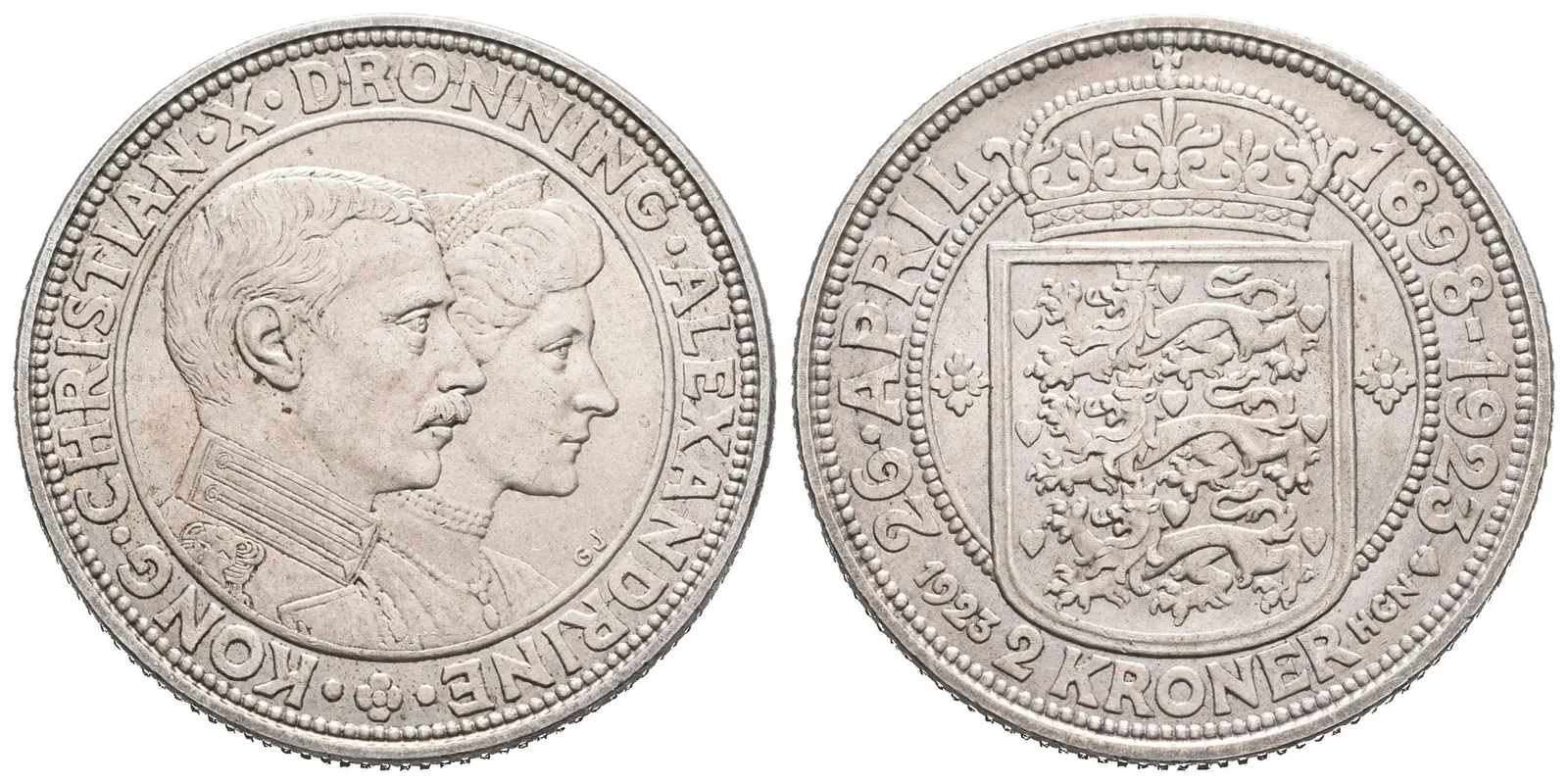 Dánsko, 2 Koruna 1923 - Pamětní
