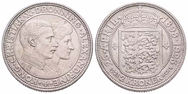 Dánsko, 2 Koruna 1923 - Pamětní