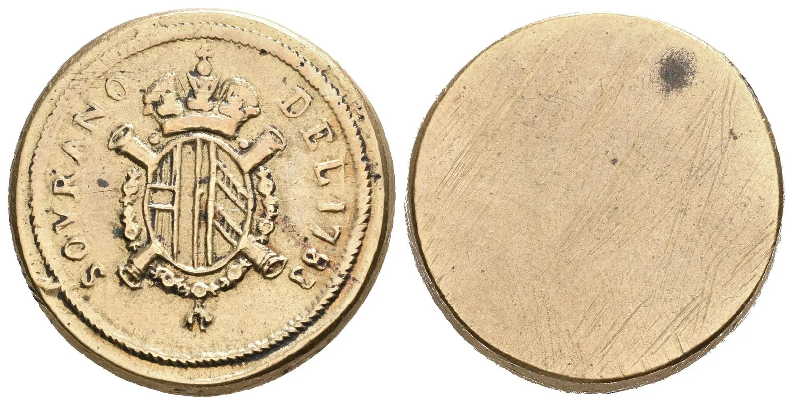 Mincovna závaží na Sovráno 1793. Ms 25 mm (11,13 g), škr. — 1