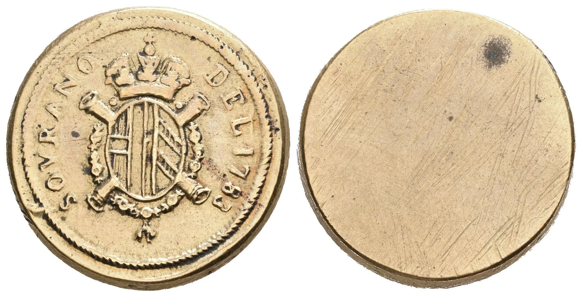 Mincovna závaží na Sovráno 1793. Ms 25 mm (11,13 g), škr. — 1
